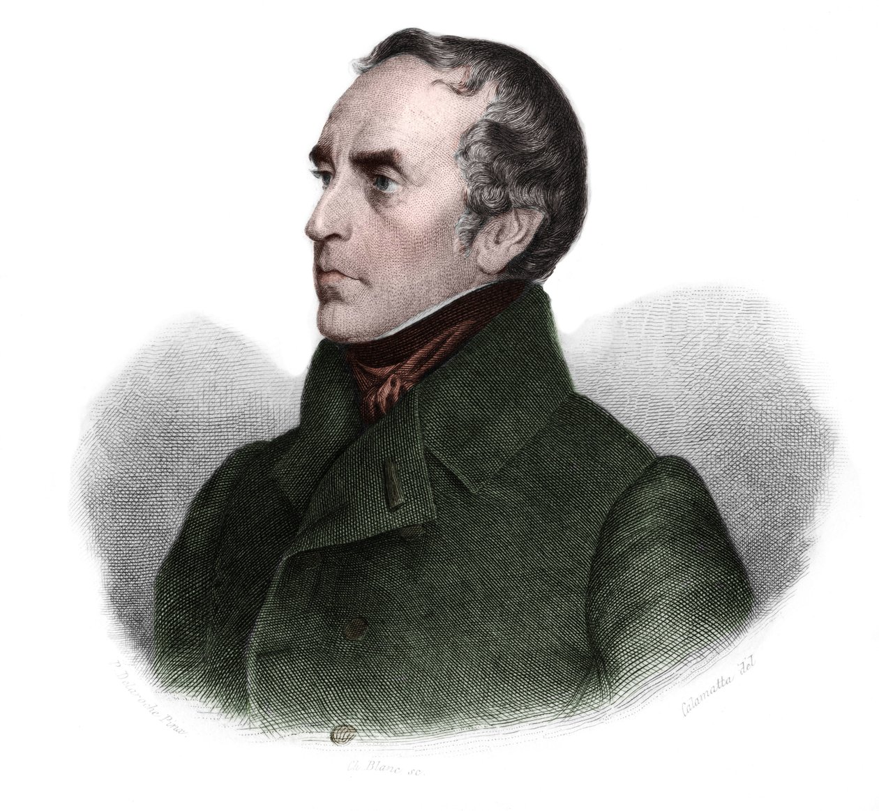 Portret Francois Guizota (1787-1874), francuskiego historyka i męża stanu. w „” LIBRE DES SPORERS”” Louisa de Cormenina Timona. 1842. Kolekcja prywatna. autorstwa French School