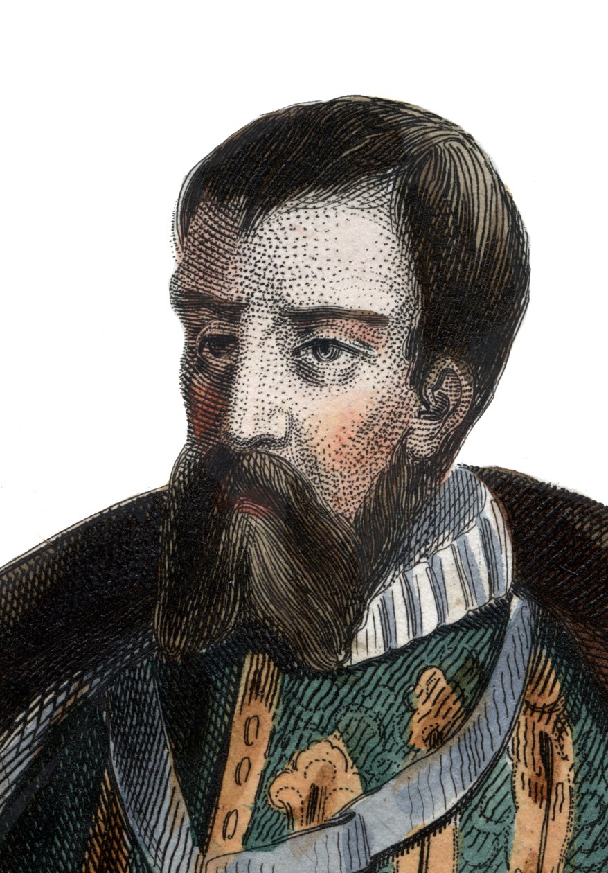 Portret Franciszka I de Lorraine (1519-1563), księcia Guise, księcia Aumale, francuskiego żołnierza i polityka. autorstwa French School