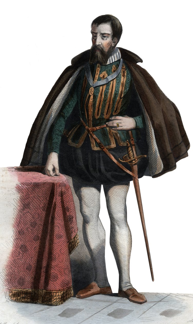 Portret Franciszka I de Lorraine (1519-1563), księcia Guise, księcia Aumale, francuskiego żołnierza i polityka. autorstwa French School