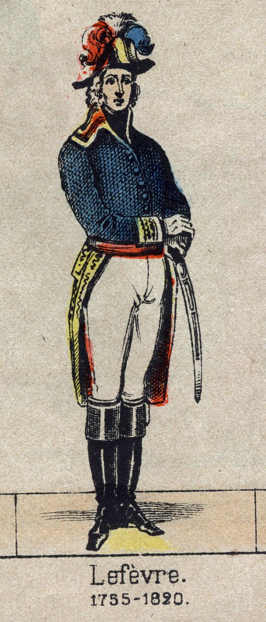 Portret Francois Joseph Lefebvre (1755-1820) Książę Dantzig i Cesarstwa, Para Francuzów, następnie Baron i Para Francuzów Marechal Cesarstwa. Wizerunek Epinal z końca XIX wieku. autorstwa French School