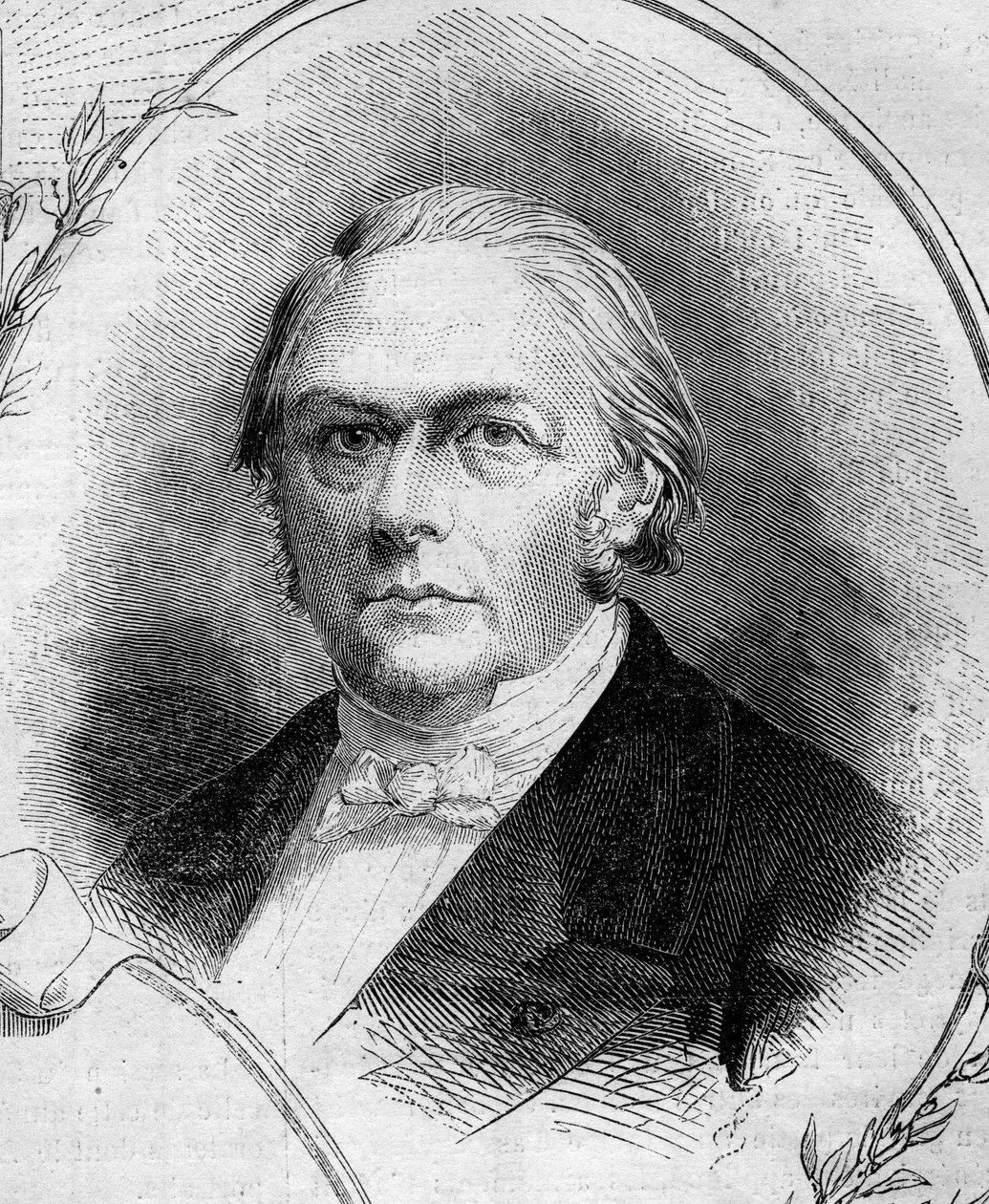 Portret Francois Jules Devinck (1802-1878), francuski przemysłowiec i polityk. Grawer w „”Le Monde Illustré””n°262 z 19 kwietnia 1862 r. autorstwa French School