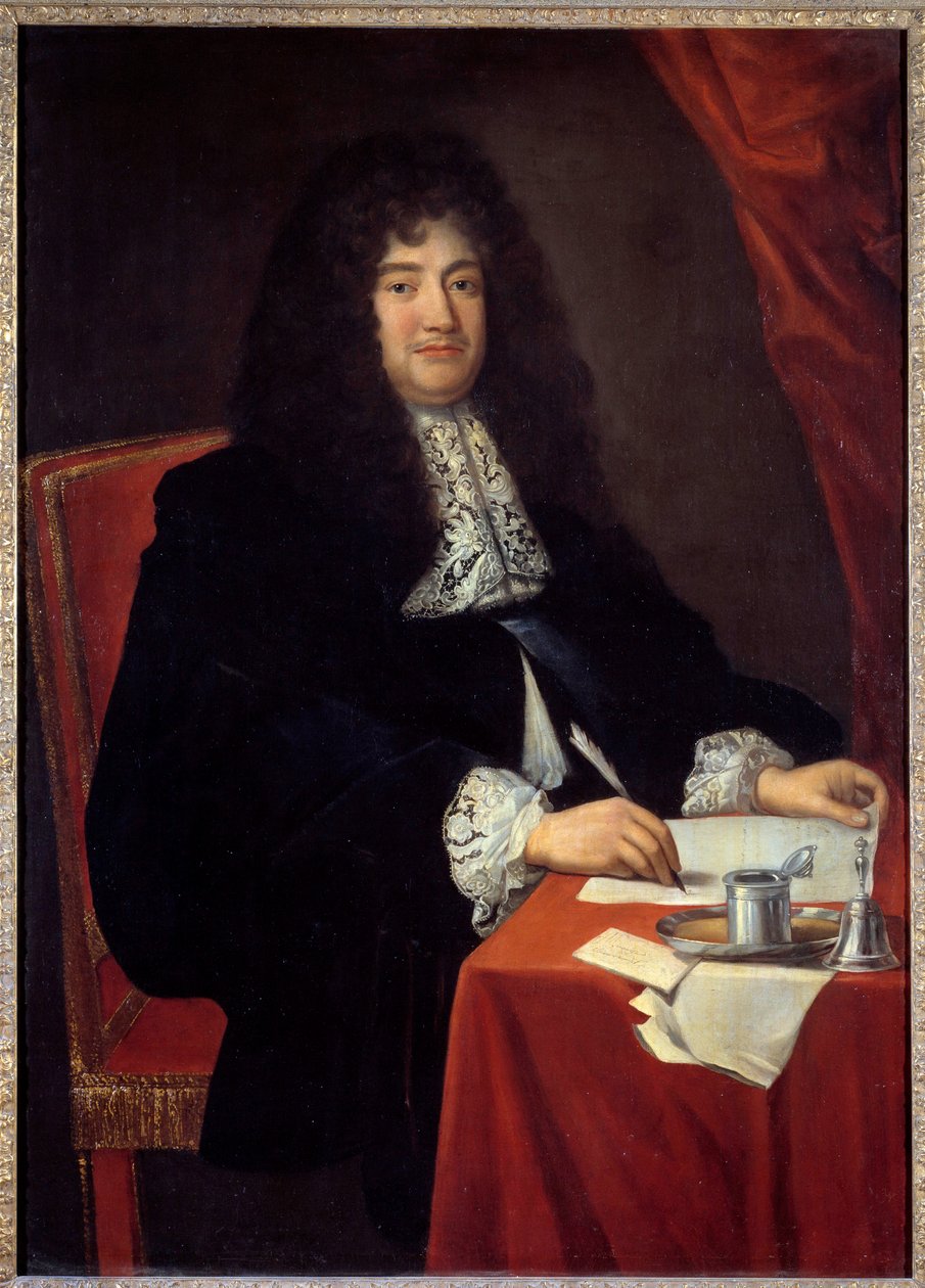 Portret Francois Michel Le Tellier, markiz de Louvois (1639 - 1691), polityk francuski. Anonimowy obraz z XVII wieku. Muzeum Wersalskie. autorstwa French School