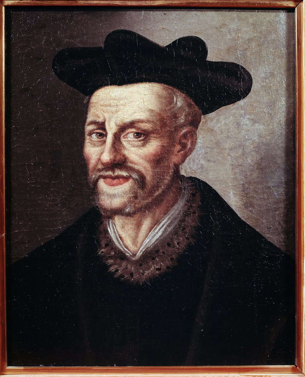 Portret Francois Rabelais (olej na płótnie) autorstwa French School