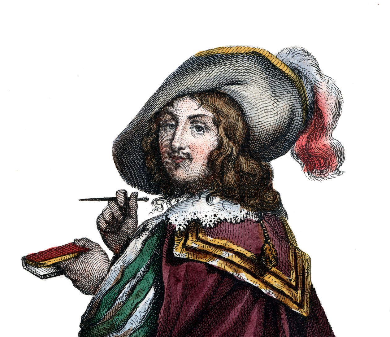 Portret Franciszka VI, księcia La Rochefoucauld, księcia Marcillac (1613-1680), francuskiego autora. autorstwa French School