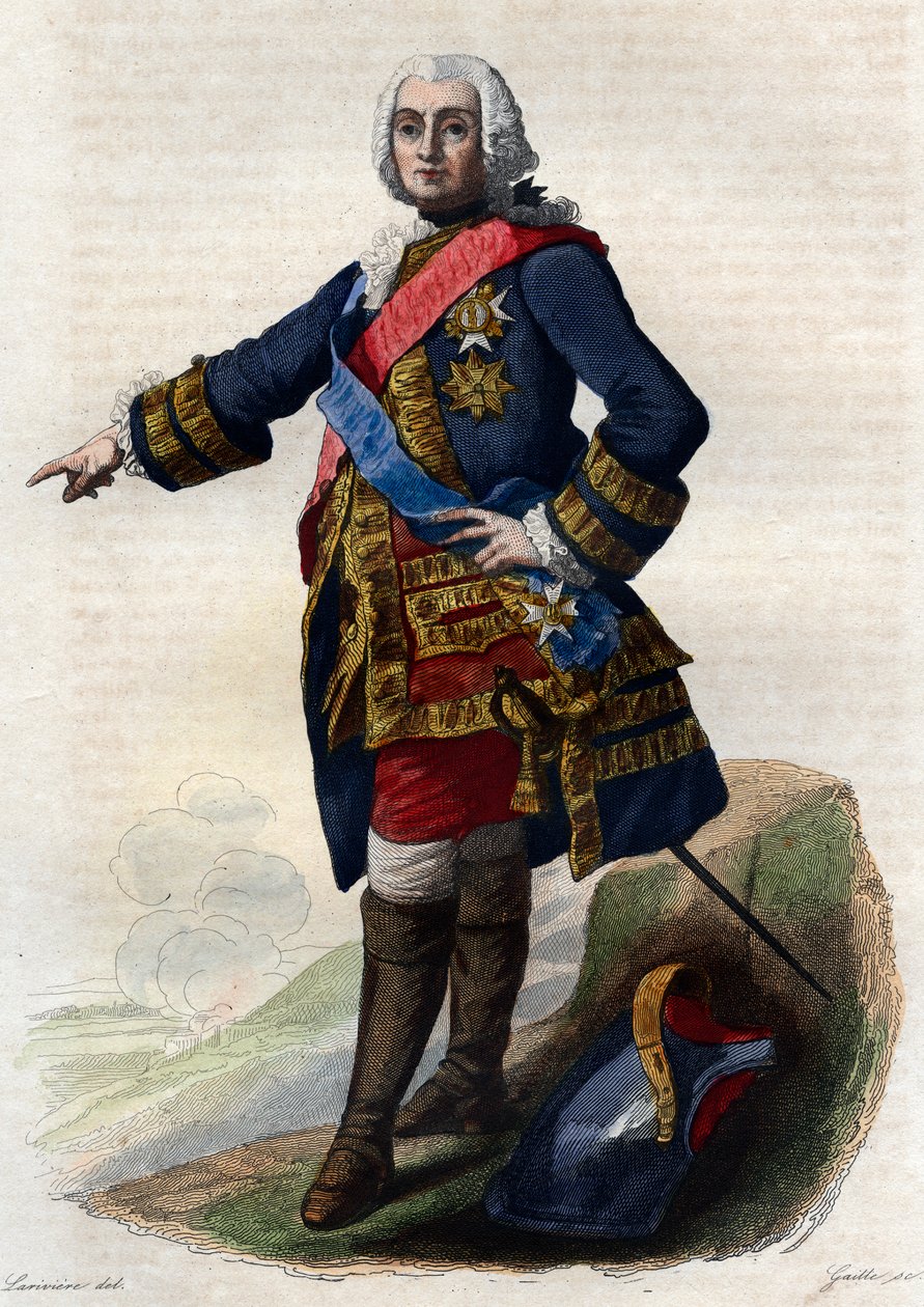 Portret Francois de Chevert (1695-1769), generała francuskiego. autorstwa French School