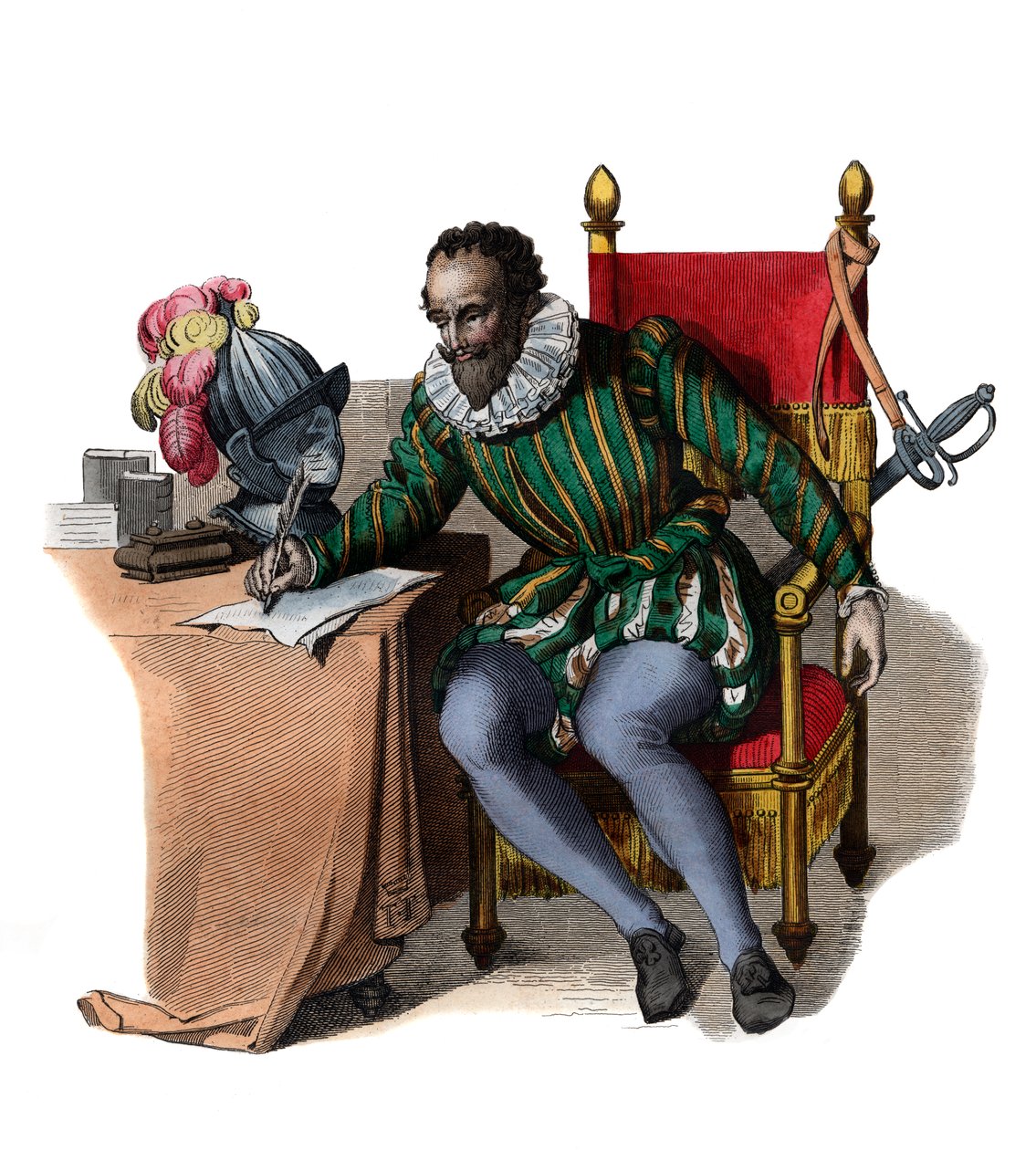 Portret Francois de Malherbe (1555-1628), francuskiego poety, krytyka i tłumacza. autorstwa French School