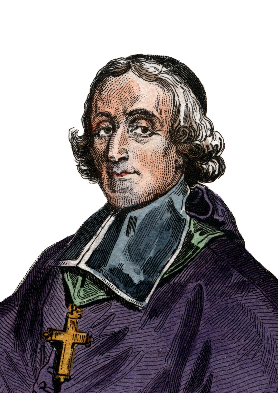 Portret Francois de Pons de Salignac de La Mothe Fenelon (1651-1715), francuskiego arcybiskupa, teologa, poety i pisarza. autorstwa French School