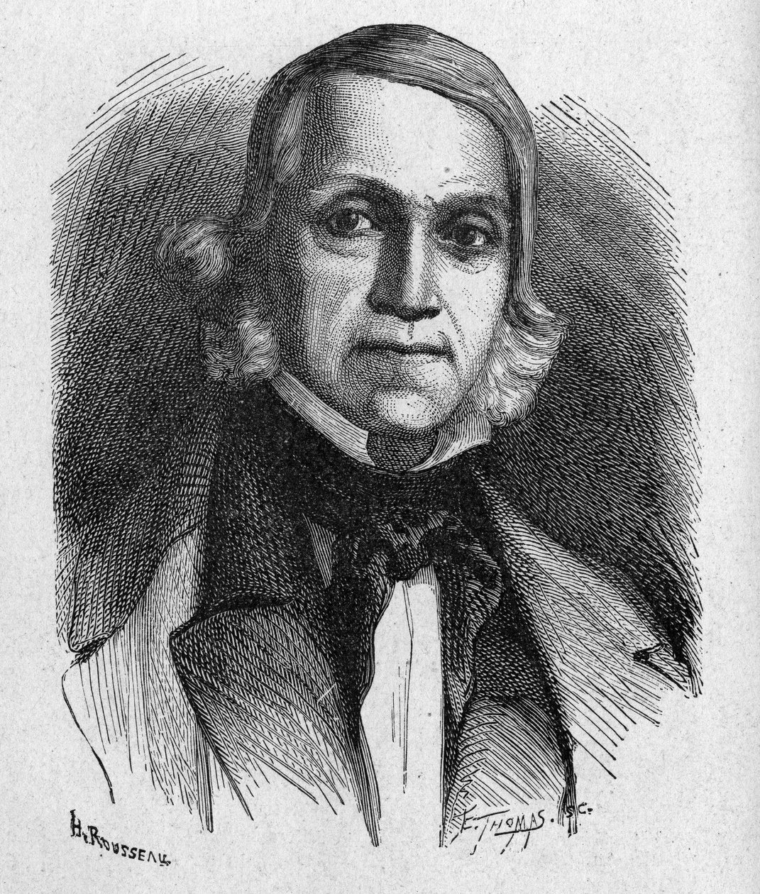 Portret François Sudre, wynalazcy telegrafii muzycznej - w „Albumie nauki”; wybitni uczeni; Wielkie odkrycia”” 1896. autorstwa French School