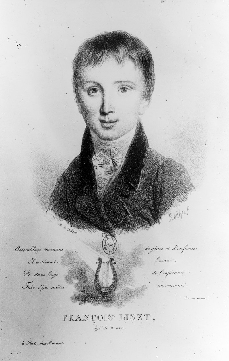 Portret Franciszka Liszta (1811-86) lat 11 autorstwa French School