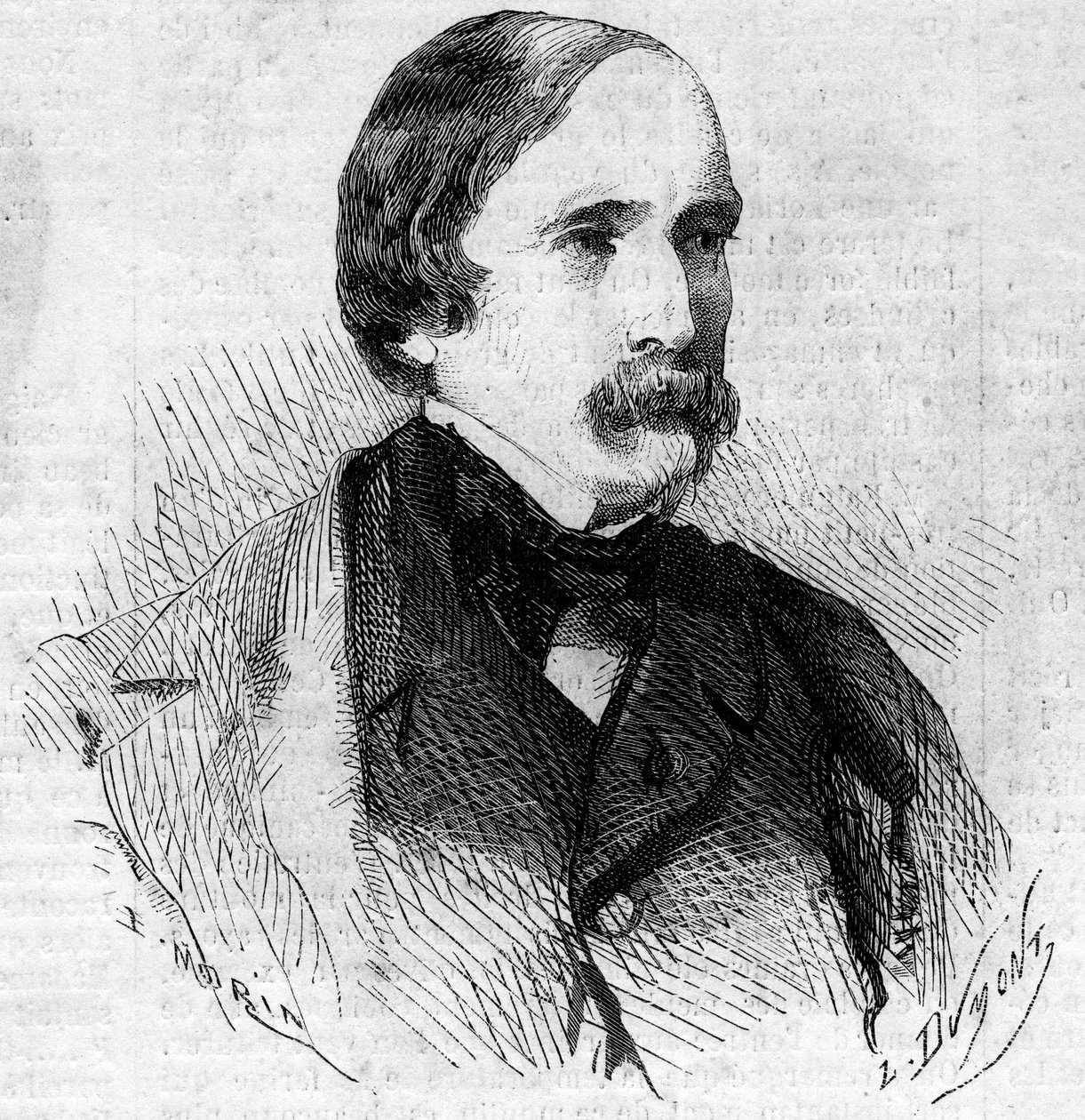 Portret francuskiego senatora świeckiego, cesarskiego komisarza podczas przyłączenia Sabaudii do Francji 14 czerwca 1860 r. Grawer „” Le Monde Illustré” n°168 z 30 czerwca autorstwa French School
