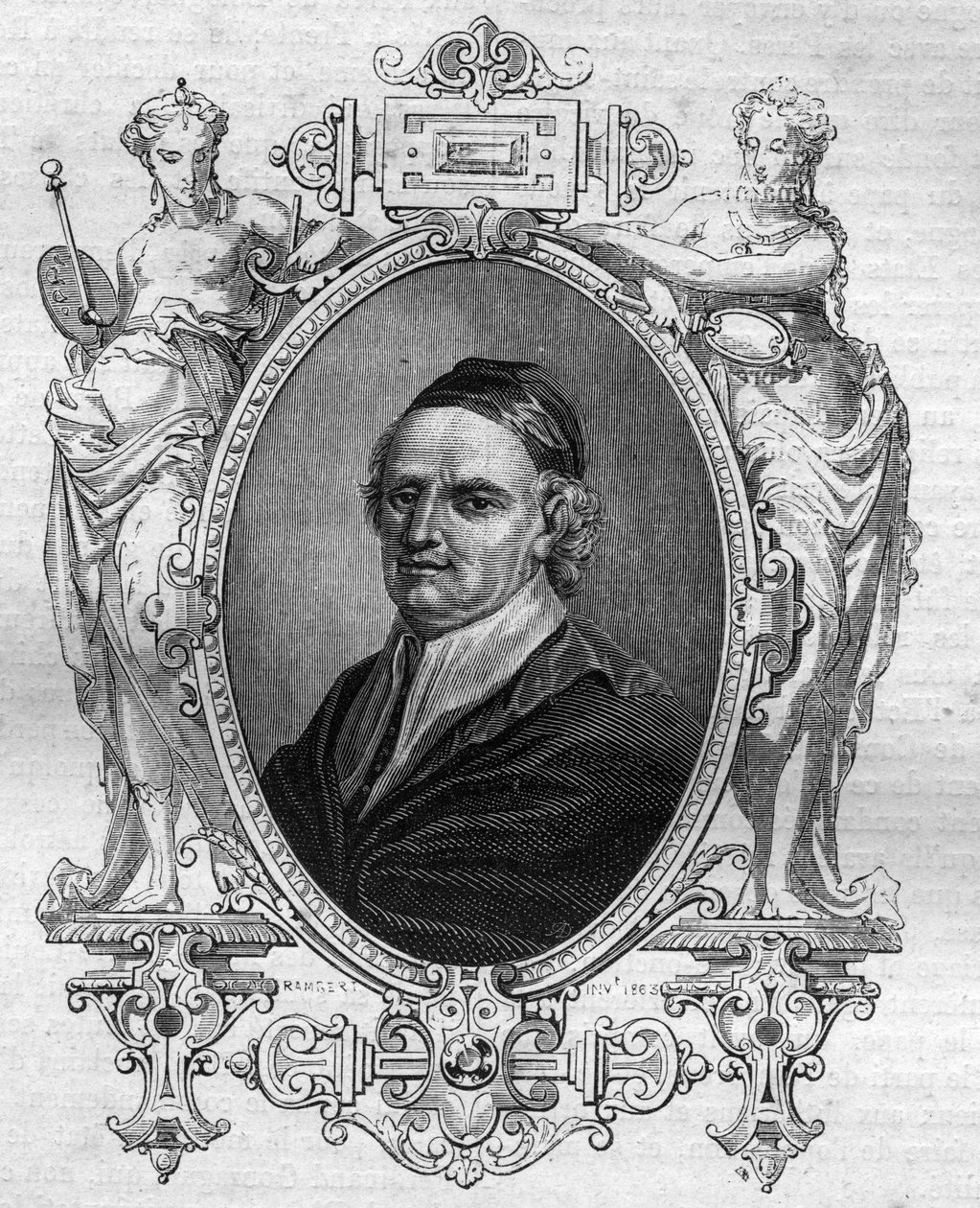Portret Gasparda Contariniego (1483-1542) kardynała i legata papieża Pawła III na sejmie w Ratyzbonie. Grawer w „”Historii papieży (...) Zbrodnie królowej króla i cesarzy na przestrzeni wieków” Maurice Lachatre autorstwa French School