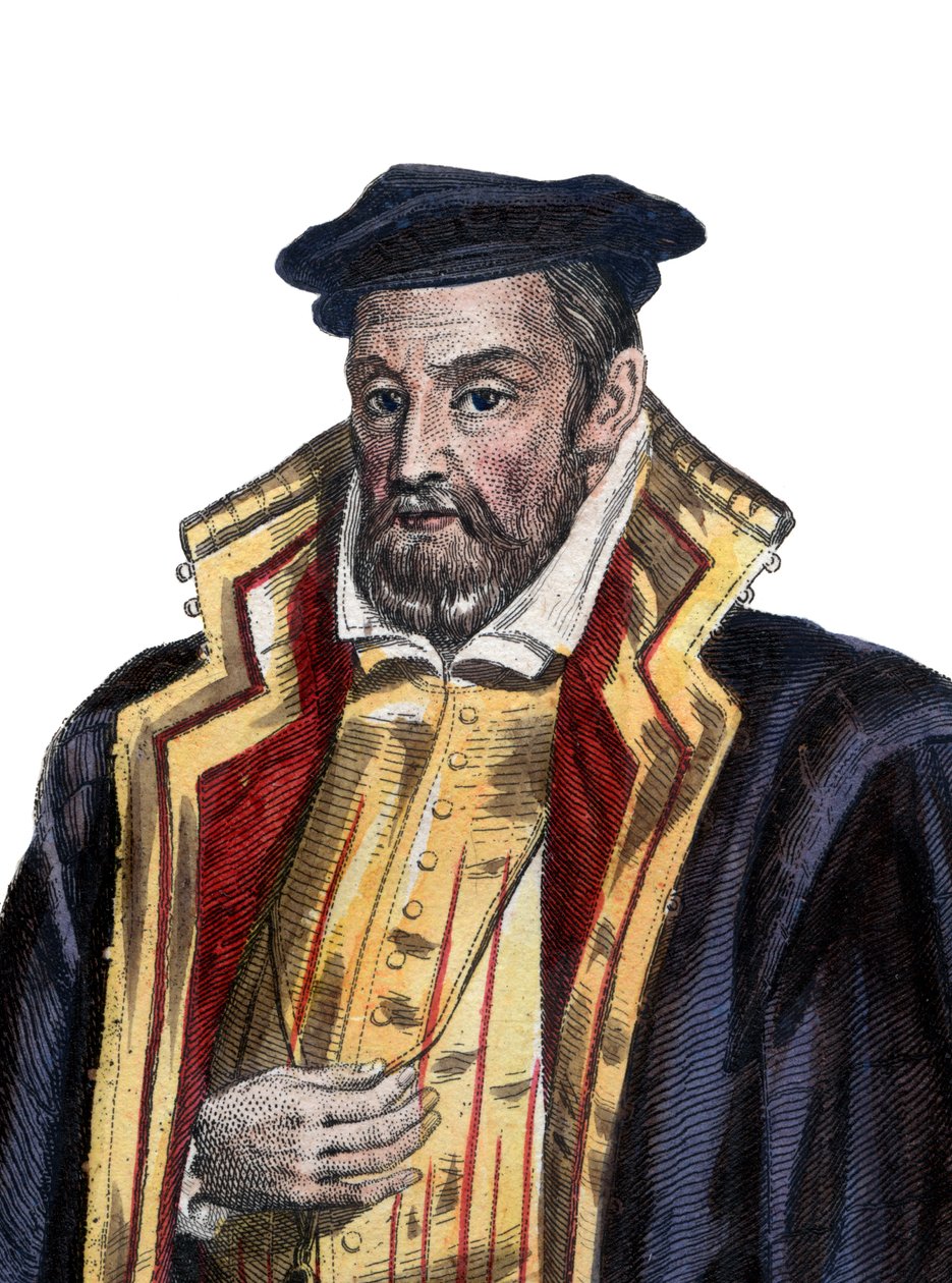 Portret Gasparda II de Coligny (1519-1572), lorda de Chatillon, francuskiego szlachcica i admirała. autorstwa French School