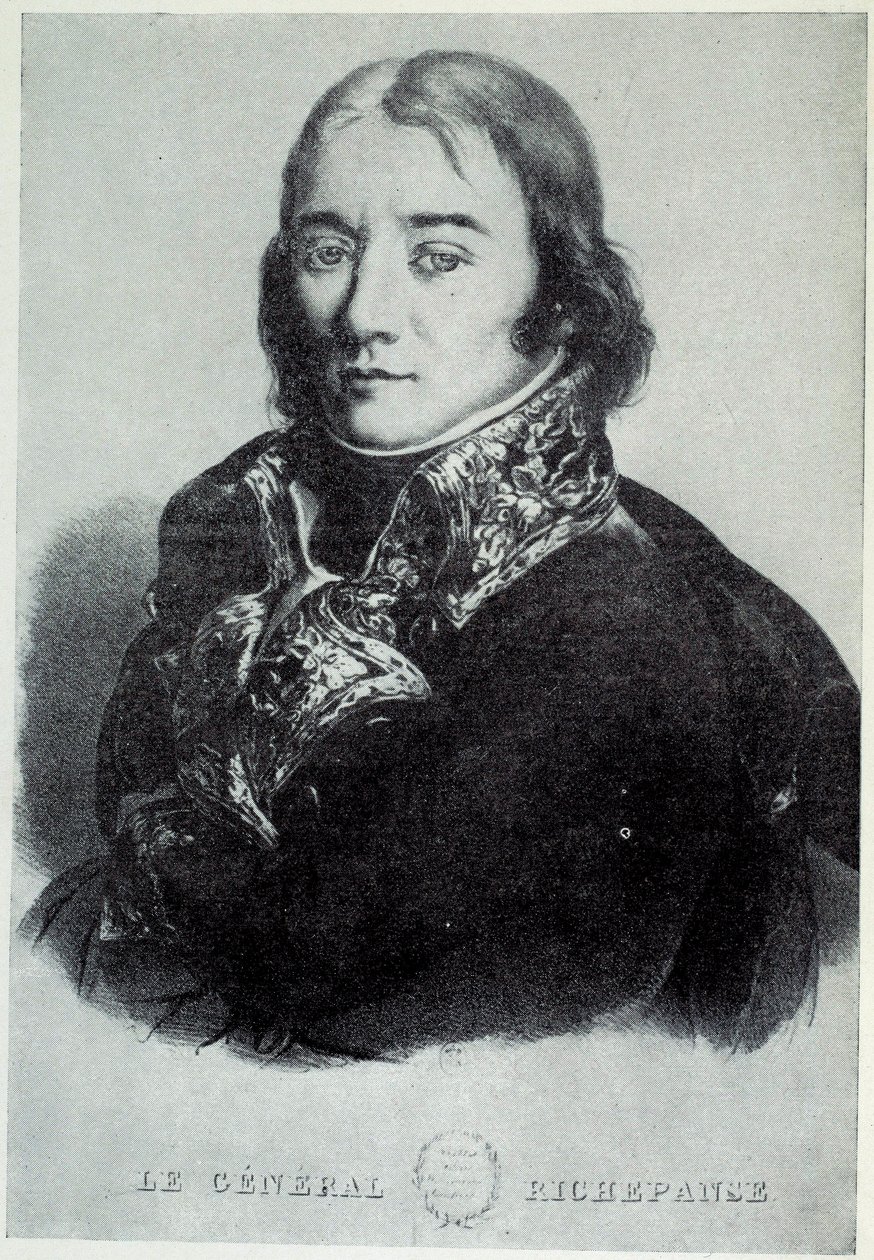 Portret generała Antoine Richepance (lub Richepanse) (1770-1803), na rzecz niewolnictwa. Grafiki z XIX-wiecznego Chartres, Musee des Beaux Arts autorstwa French School
