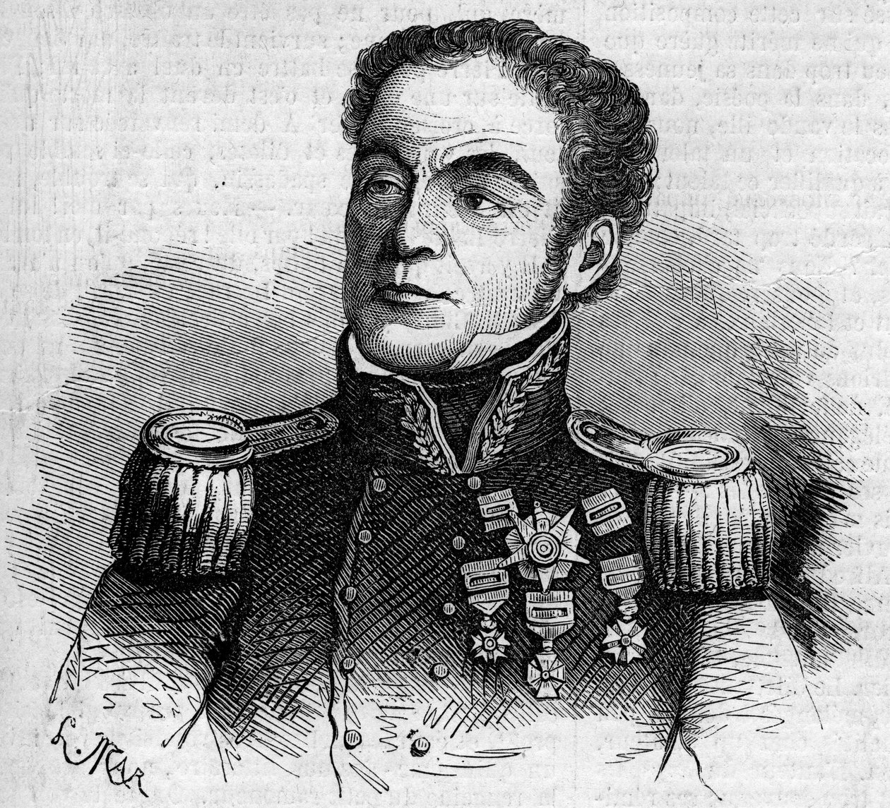 Portret generała Antonio Lopeza de Santa Anna (Santa Anna autorstwa French School