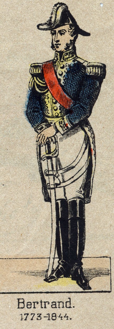 Portret generała Henri-Gatien Bertranda (1773-1844), hrabiego Imperium. Wizerunek Epinal z końca XIX wieku. autorstwa French School