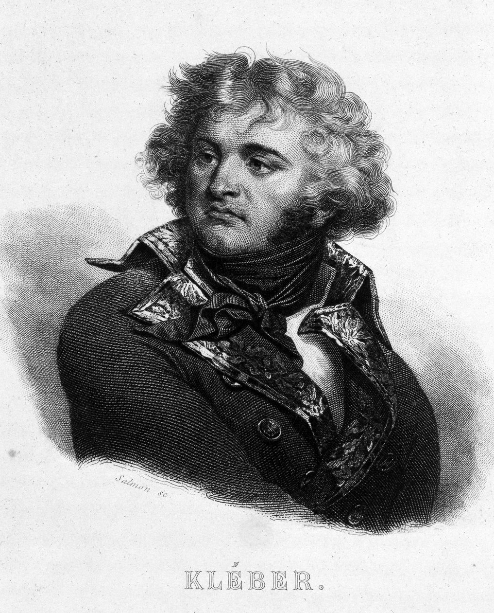 Portret generała Jeana Baptiste Klébera (1753 - 1800) - w „Revolution francaise” Thiersa. 19 wiek autorstwa French School