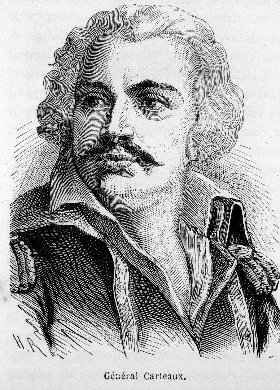Portret generała Jean Francois Carteaux (1751-1813) - w „Historii Francji” Henri Martina autorstwa French School