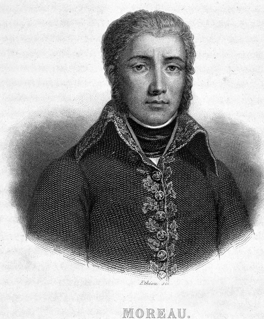 Portret generała Jean Victora (Jean-Victor) Moreau (1763-1813) - w „Revolution francaise” Thiersa autorstwa French School
