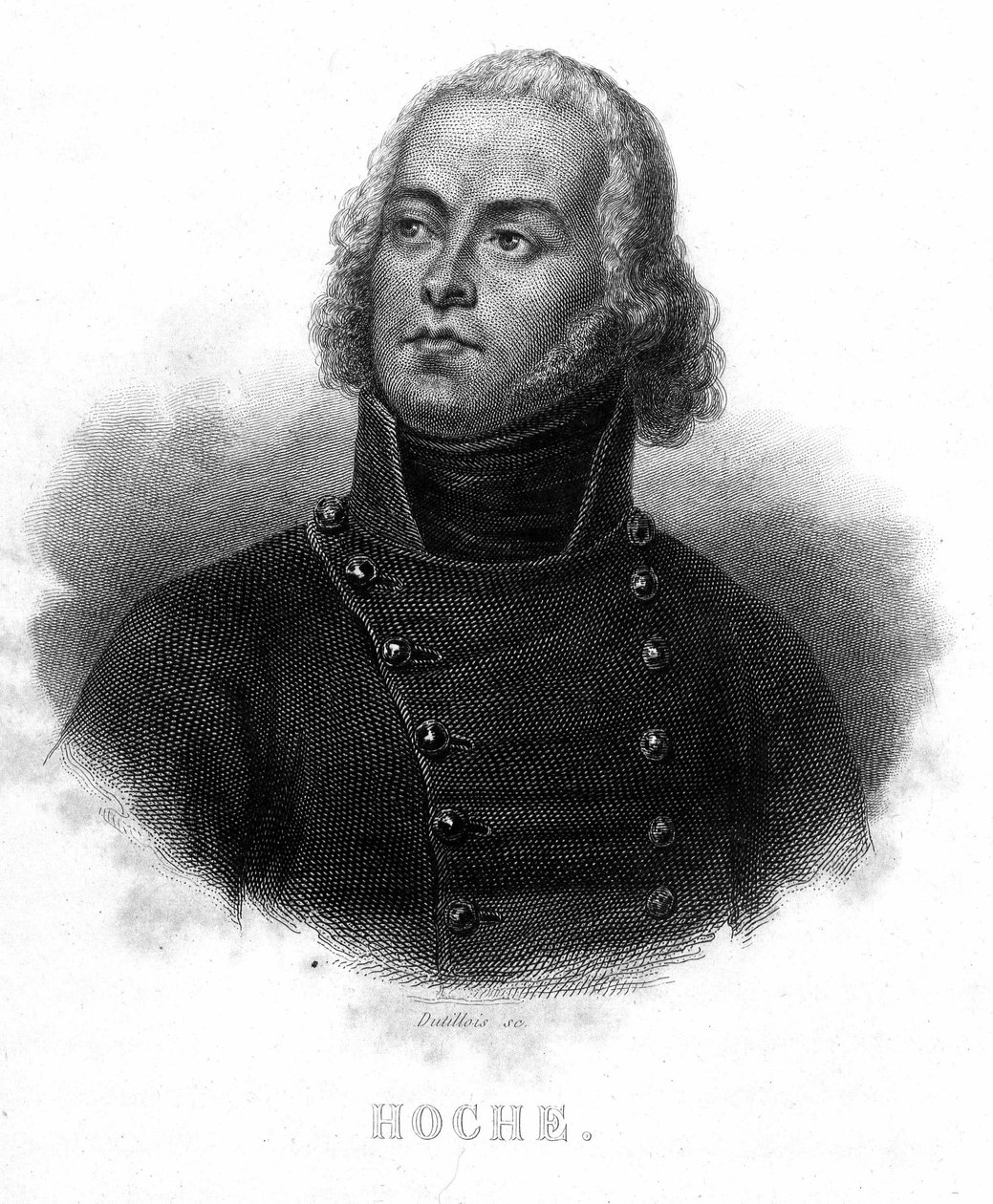 Portret generała Lazare Louisa Hoche (1768 - 1797) - w „Revolution francaise” Thiersa. 19 wiek autorstwa French School