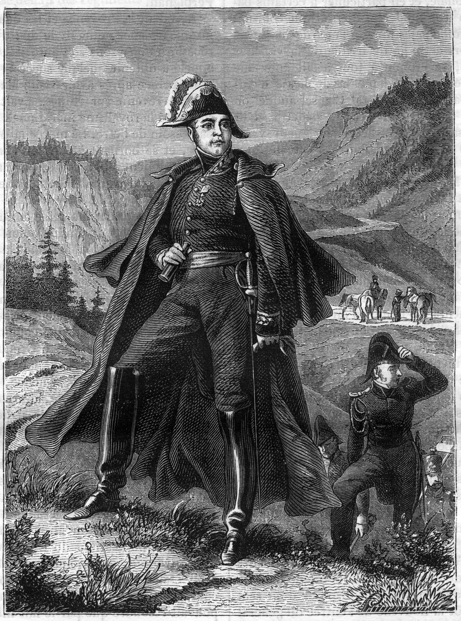 Portret generała Lecourbe - Claude Joseph Comte Lecourbe, generał francuski (1758 -1815) - w „Historii imperium po dziejach konsulatu” Adolphe Thiers - 1879 - kolekcja prywatna autorstwa French School