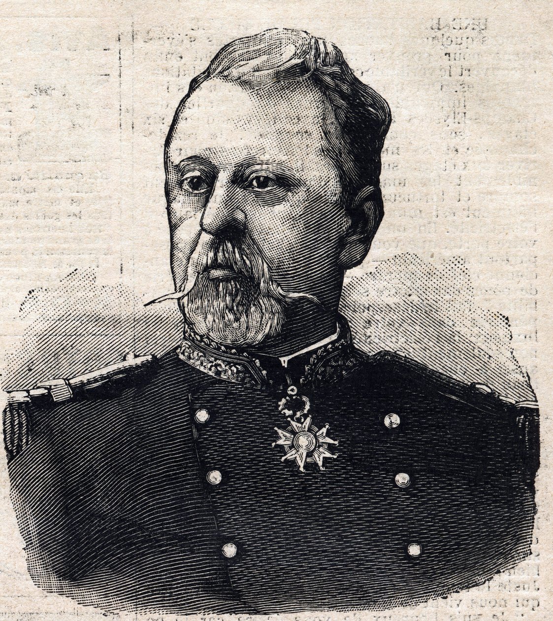 Portret generała Poilloue z St Mars (Saint Mars) (1832-1897) autorstwa French School