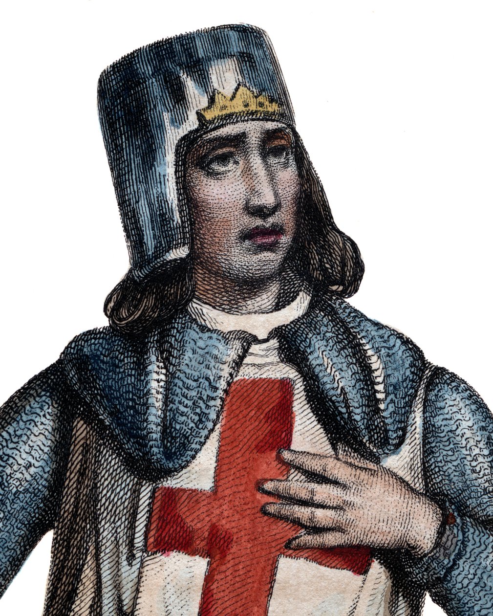 Portret Geoffreya z Villehardouin (1150-1228), francuskiego historyka i rycerza. autorstwa French School
