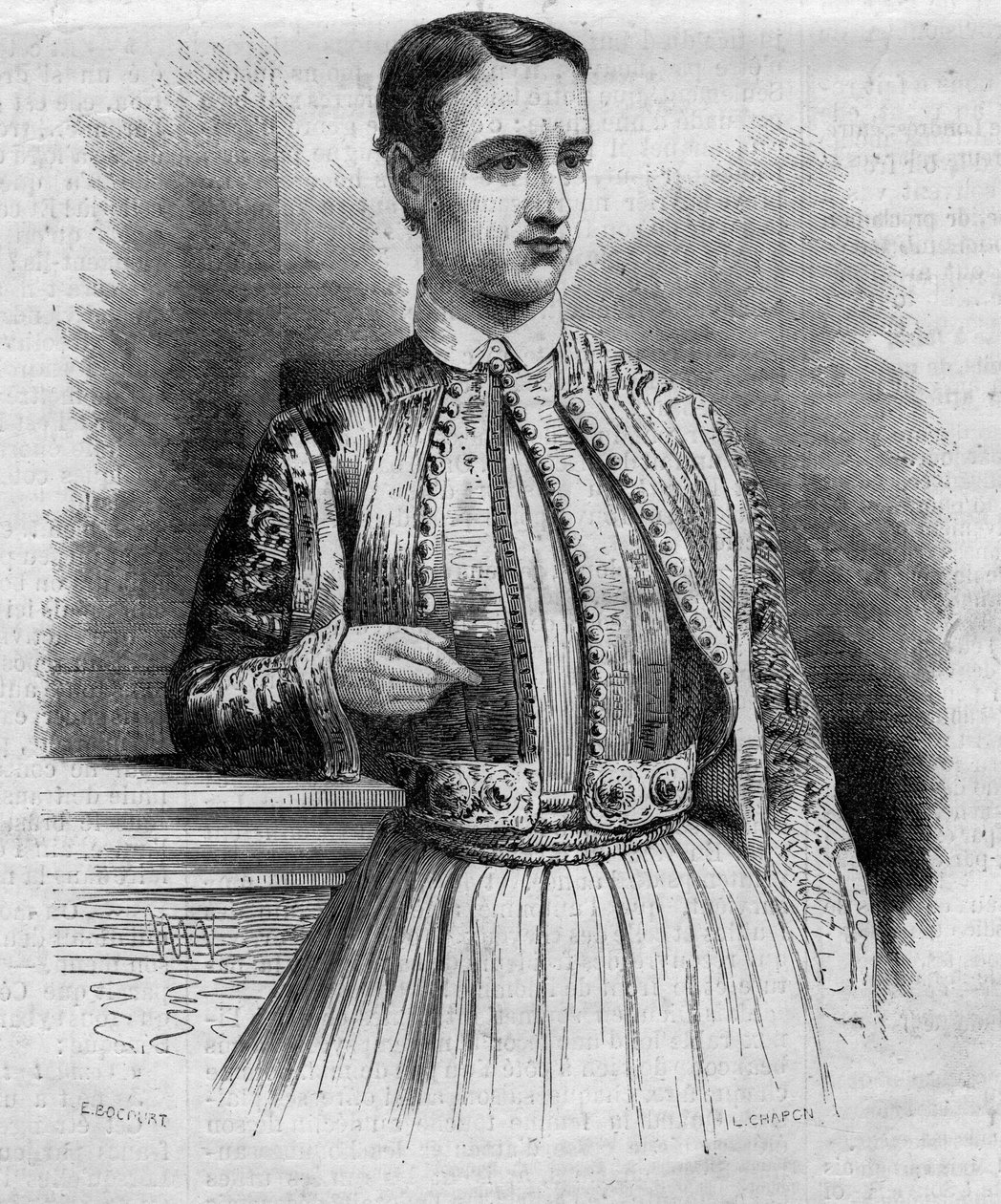 Portret Jerzego I (Georges of Denmark) (1845-1913), króla Grecji. Grawer w „”Le Monde Illustré””n°340 z 17 października autorstwa French School