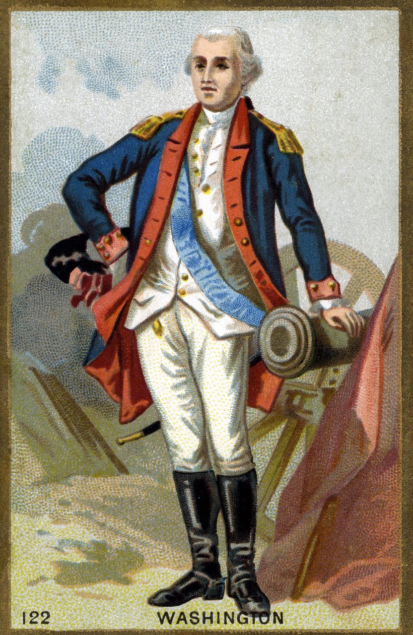 Portret Jerzego Waszyngtona (1732-1799). Chromolitografia z końca XIX wieku. autorstwa French School