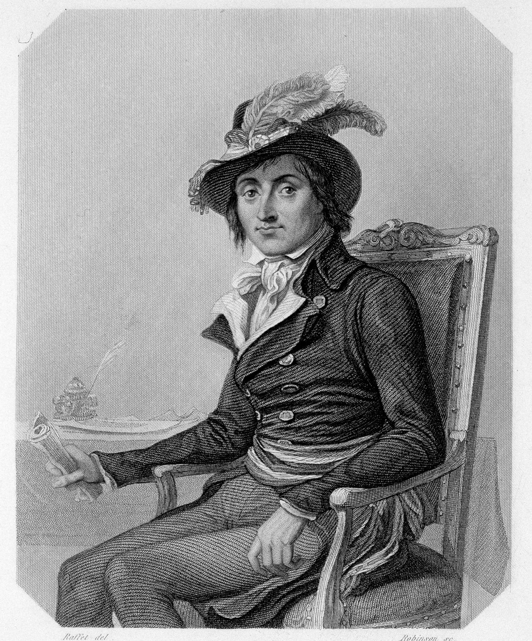 Portret Georgesa Couthona (1755-1794), francuskiego polityka. W „Historii Żyrondynów”” Lamartine autorstwa French School