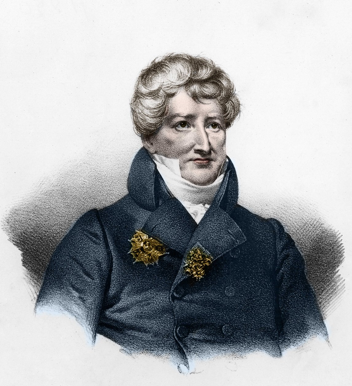 Portret Georgesa Cuviera (1764-1832), francuskiego paleontologa. autorstwa French School