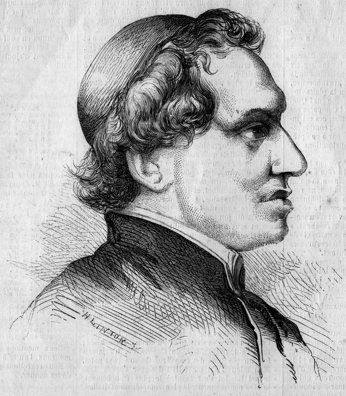Portret Giacomo Antonelli (1808-1878), włoskiego kardynała i sekretarza stanu rządu papieskiego. Grawerowanie autorstwa Lintona w „”The Illustrous World”” nr 92 z 15 stycznia autorstwa French School