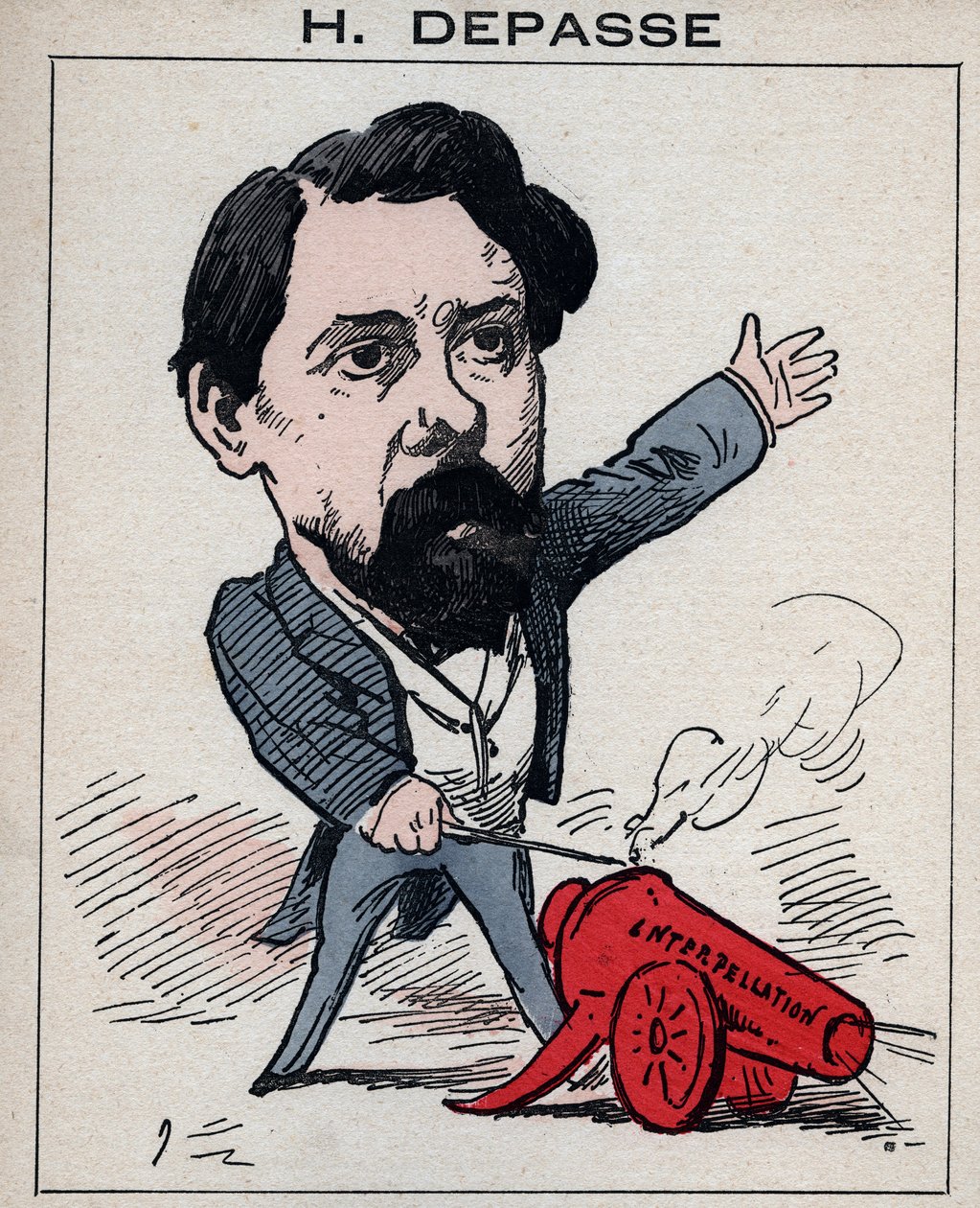 Portret Hectora Depasse (1842-1911) francuskiego polityka - w „Les Hommes d