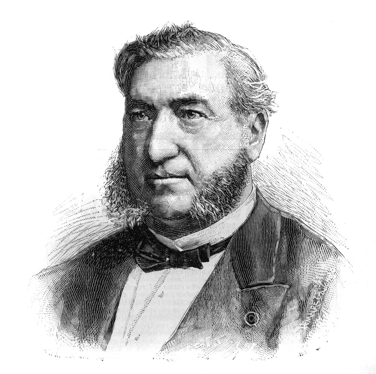 Portret Henri Legrand du Saulle (1830-1886), francuskiego psychiatry. Grawerowanie w „” Świecie Ilustrowanym”” autorstwa French School
