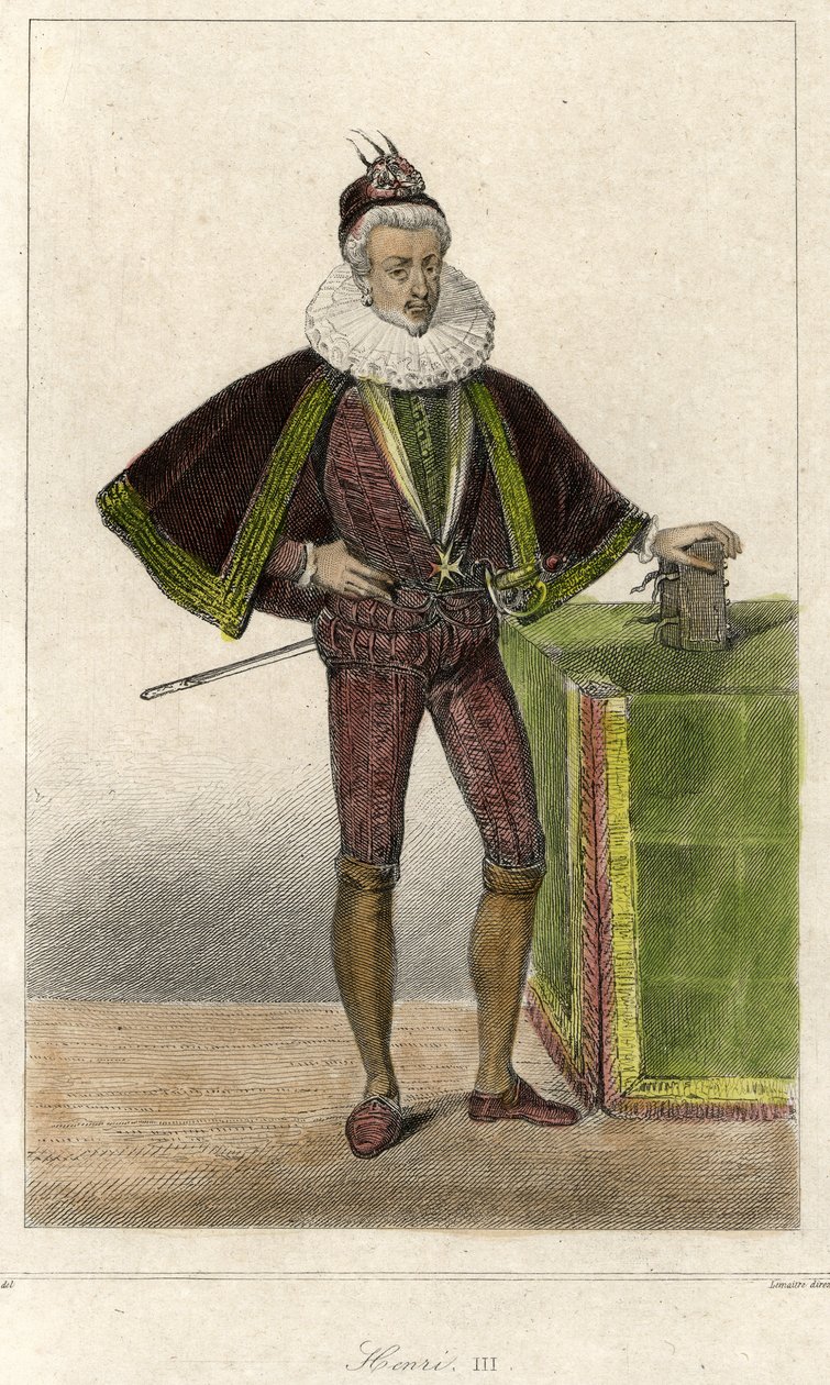 Portret Henryka III (1551 - 1589), króla Francji. autorstwa French School