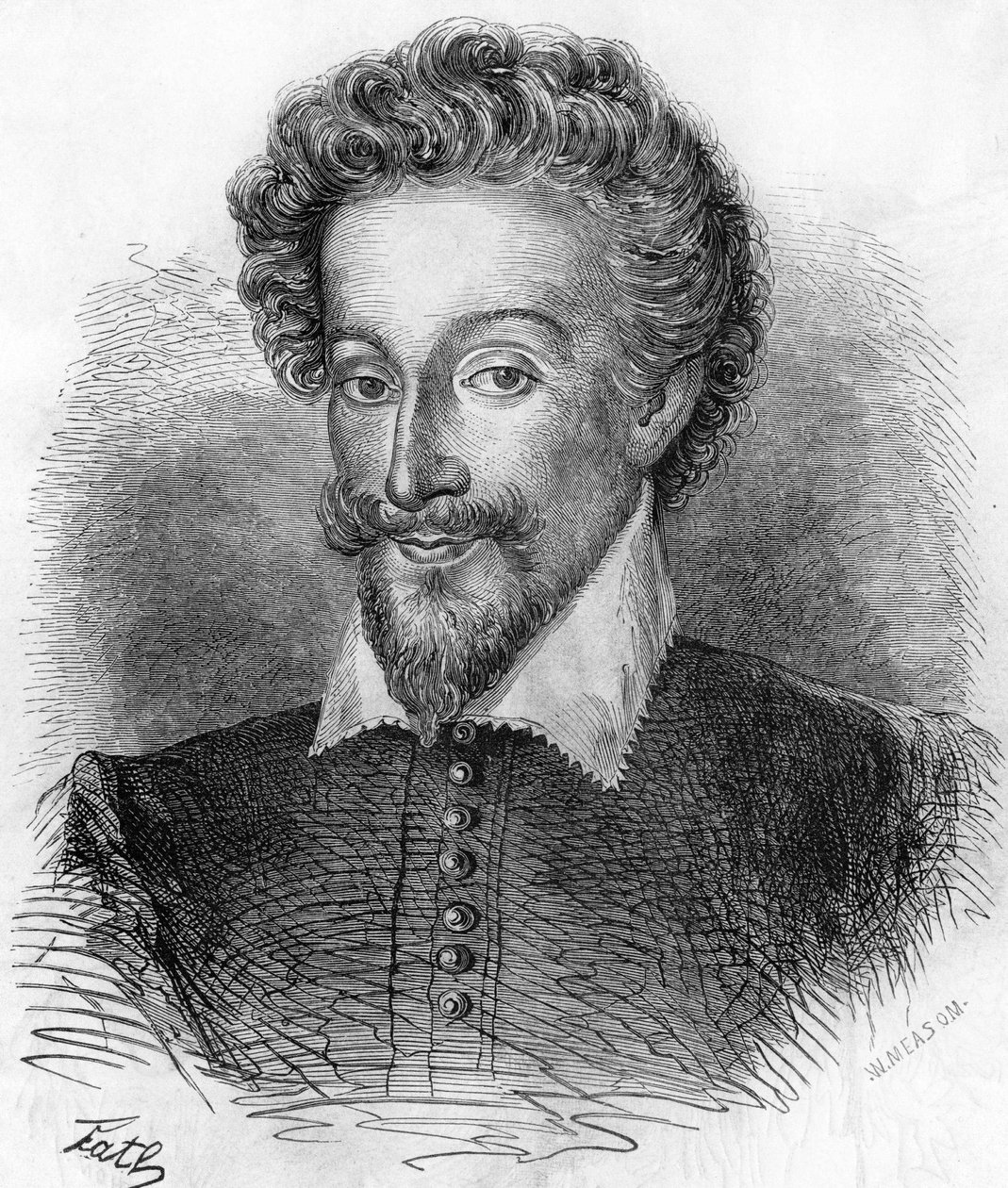 Portret Henryka IV (1553-1610), króla Francji. W „”Popularnej historii Francji””, bd. ok. 1885 r. Grawerowanie. autorstwa French School