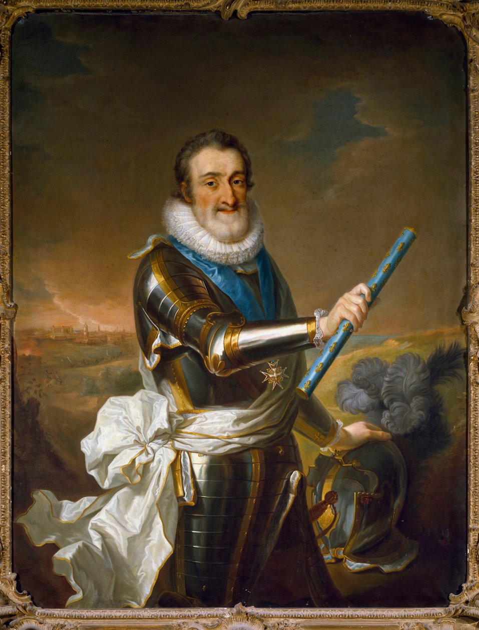 Portret Henryka IV Francji w zbroi autorstwa French School