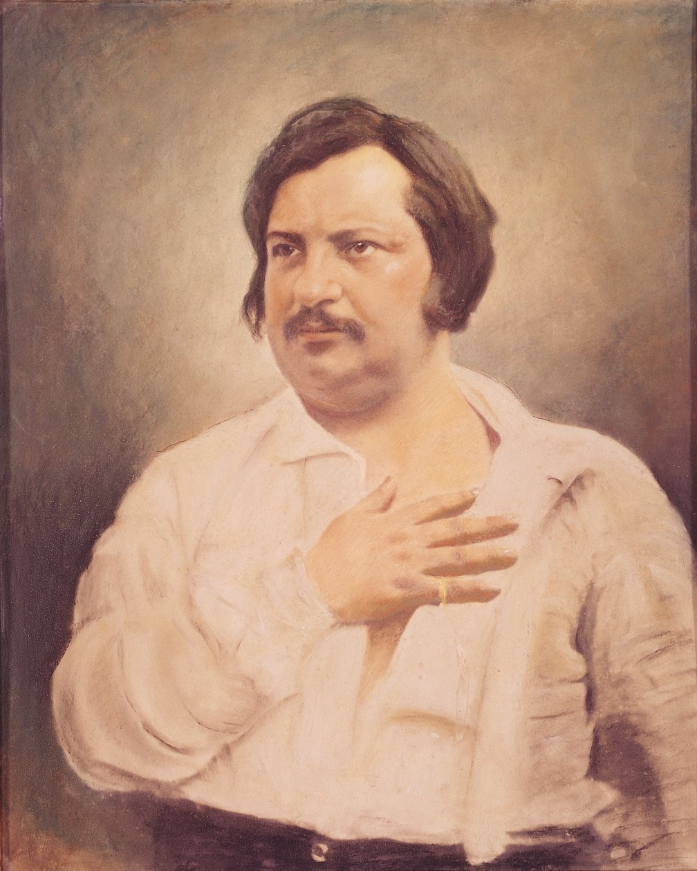 Portret Honore de Balzaca (1799-1850) według dagerotypu autorstwa French School