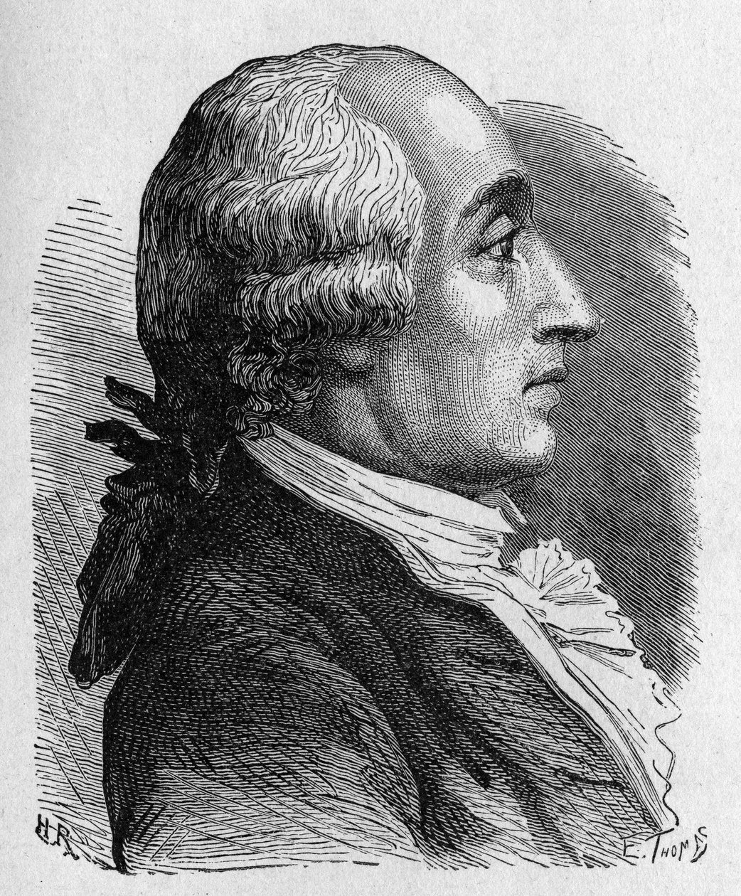 Portret Jacquesa Alexandre Césara Charlesa (1746 - 1823), francuskiego fizyka - w „Albumie nauki”; wybitni naukowcy; Wielkie odkrycia”” 1896. autorstwa French School