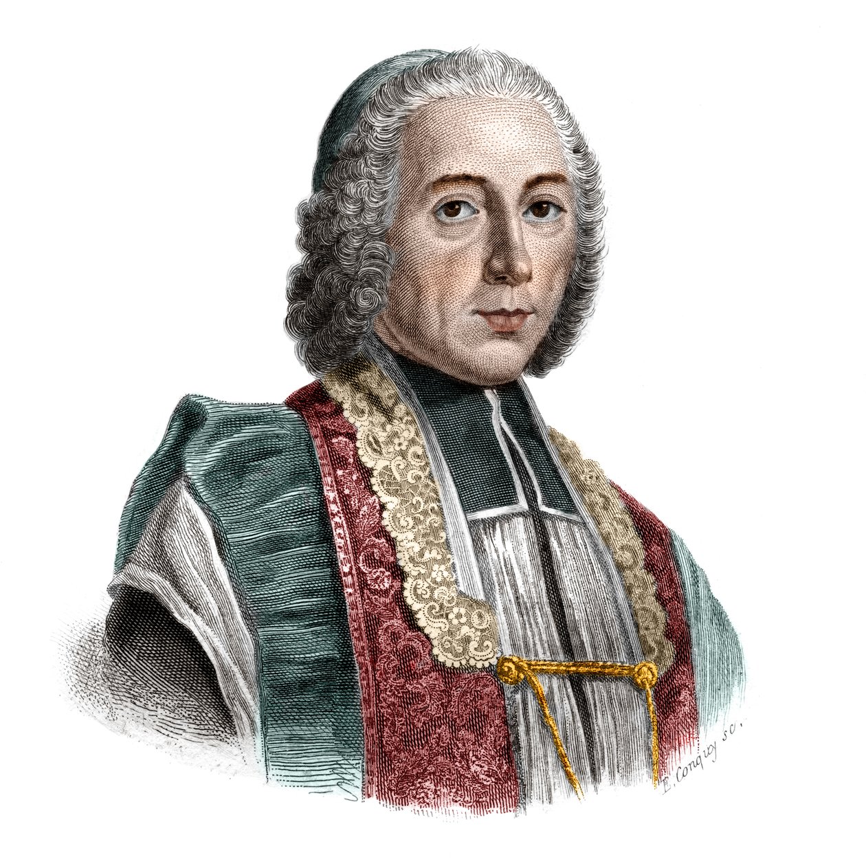 Portret Jacquesa Denisa Cochina (1726-1783), założyciela Hopital Saint-Jacques. autorstwa French School