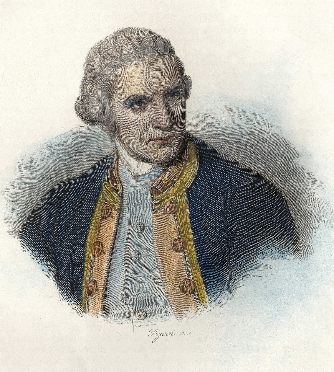 Portret Jamesa Cooka autorstwa French School