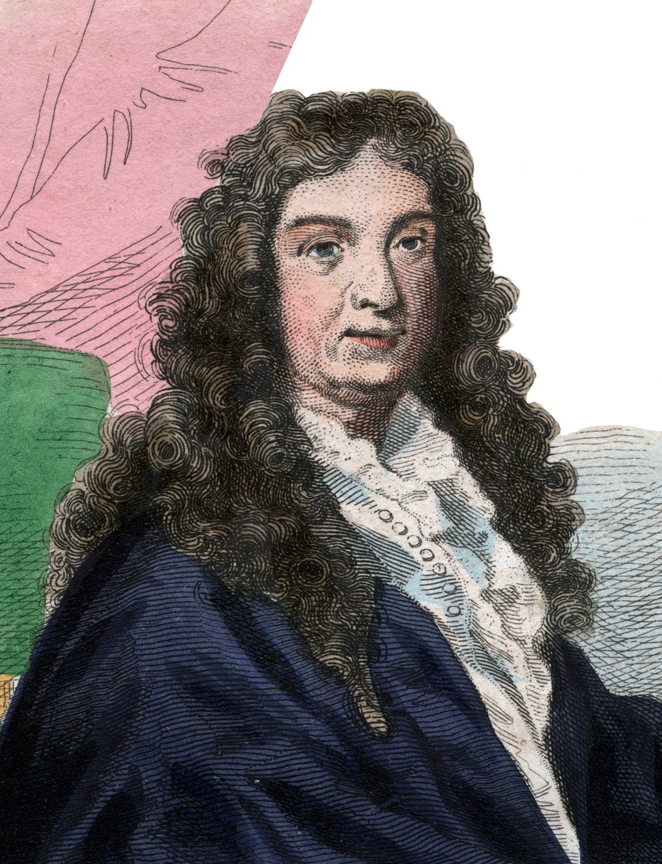 Portret Jeana Baptiste Lully (1632-1687), francuskiego kompozytora. autorstwa French School