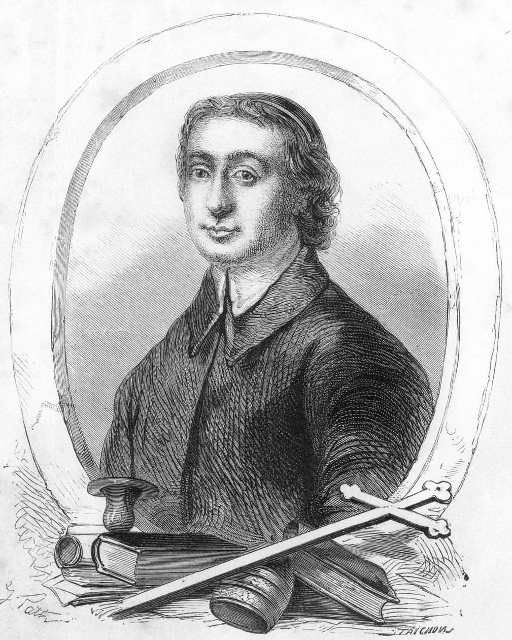 Portret Jeana Baptiste Massillon (1663-1742) (rycina) autorstwa French School