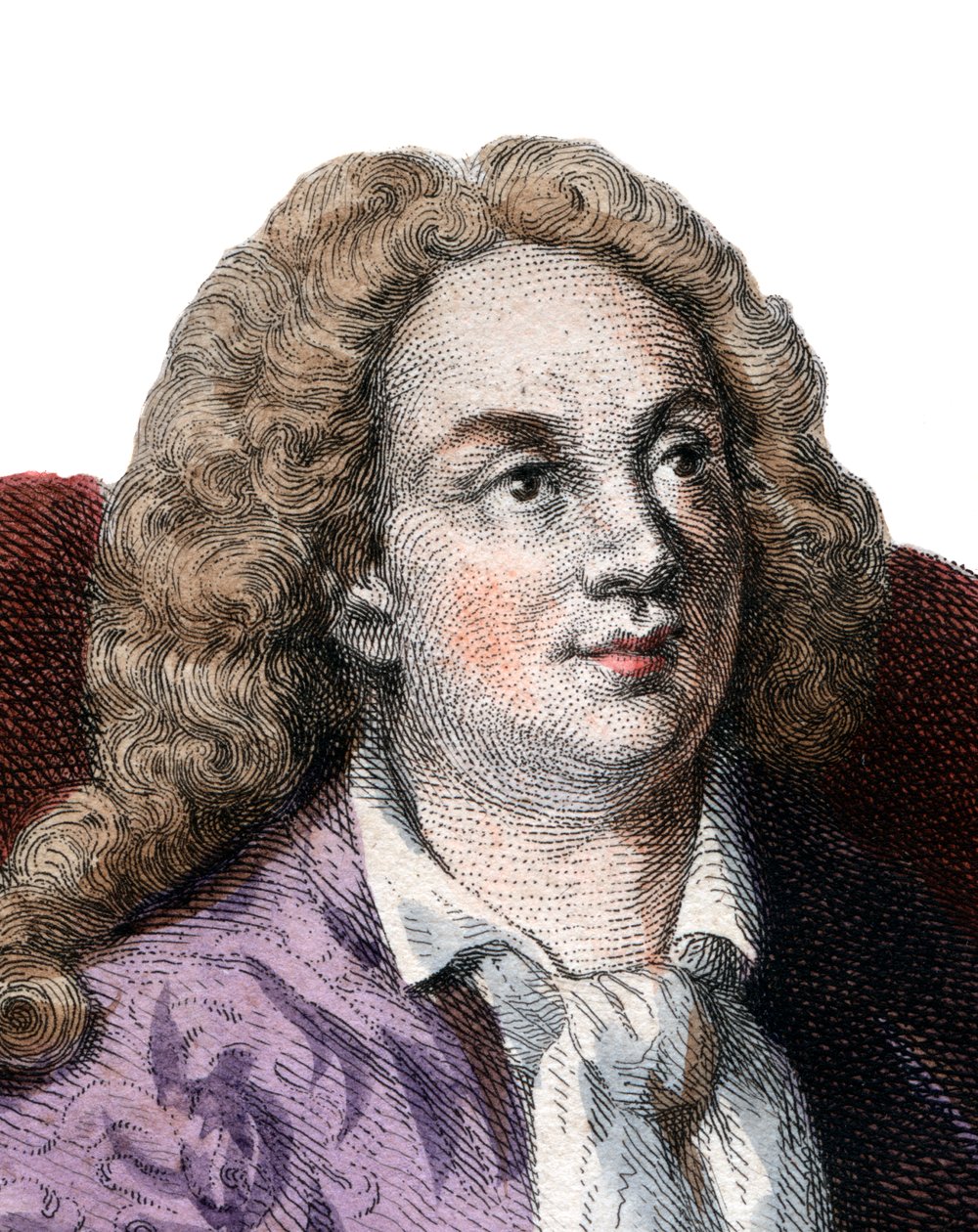 Portret Jeana Baptiste Rousseau (1670-1741), francuskiego poety. autorstwa French School