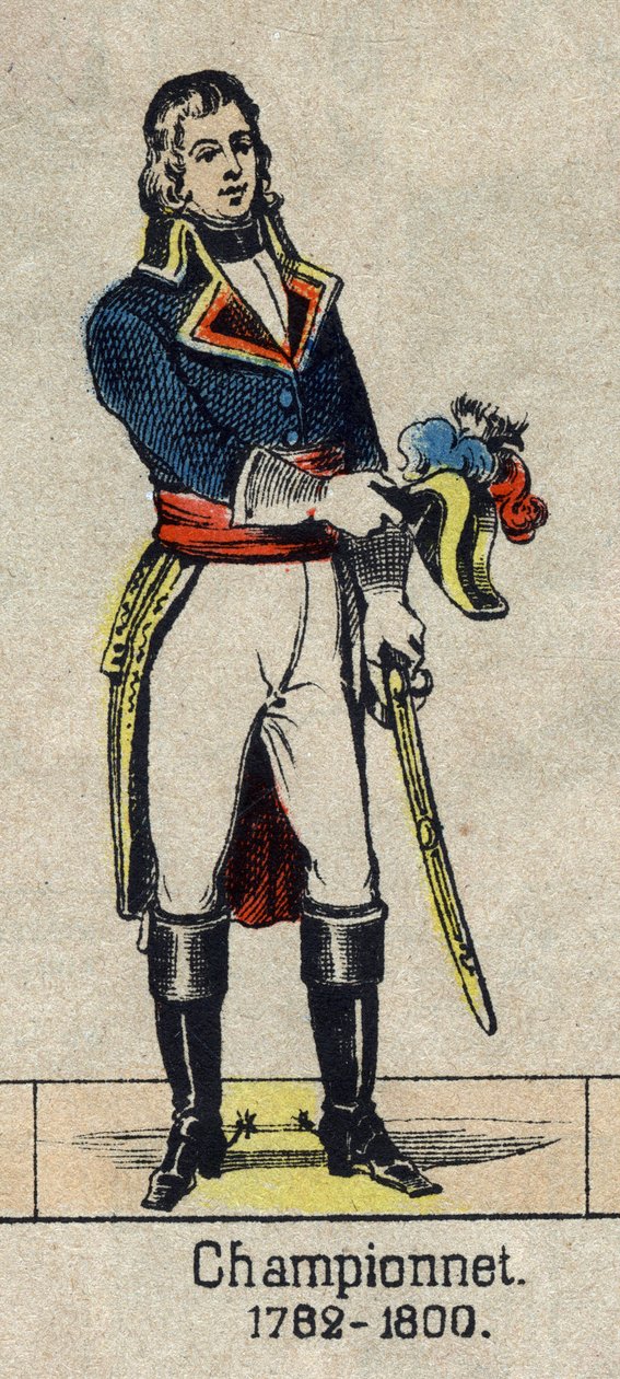 Portret Jean Etienne Championeta, generała francais (1762-1800). Wizerunek Epinal z końca XIX wieku. autorstwa French School