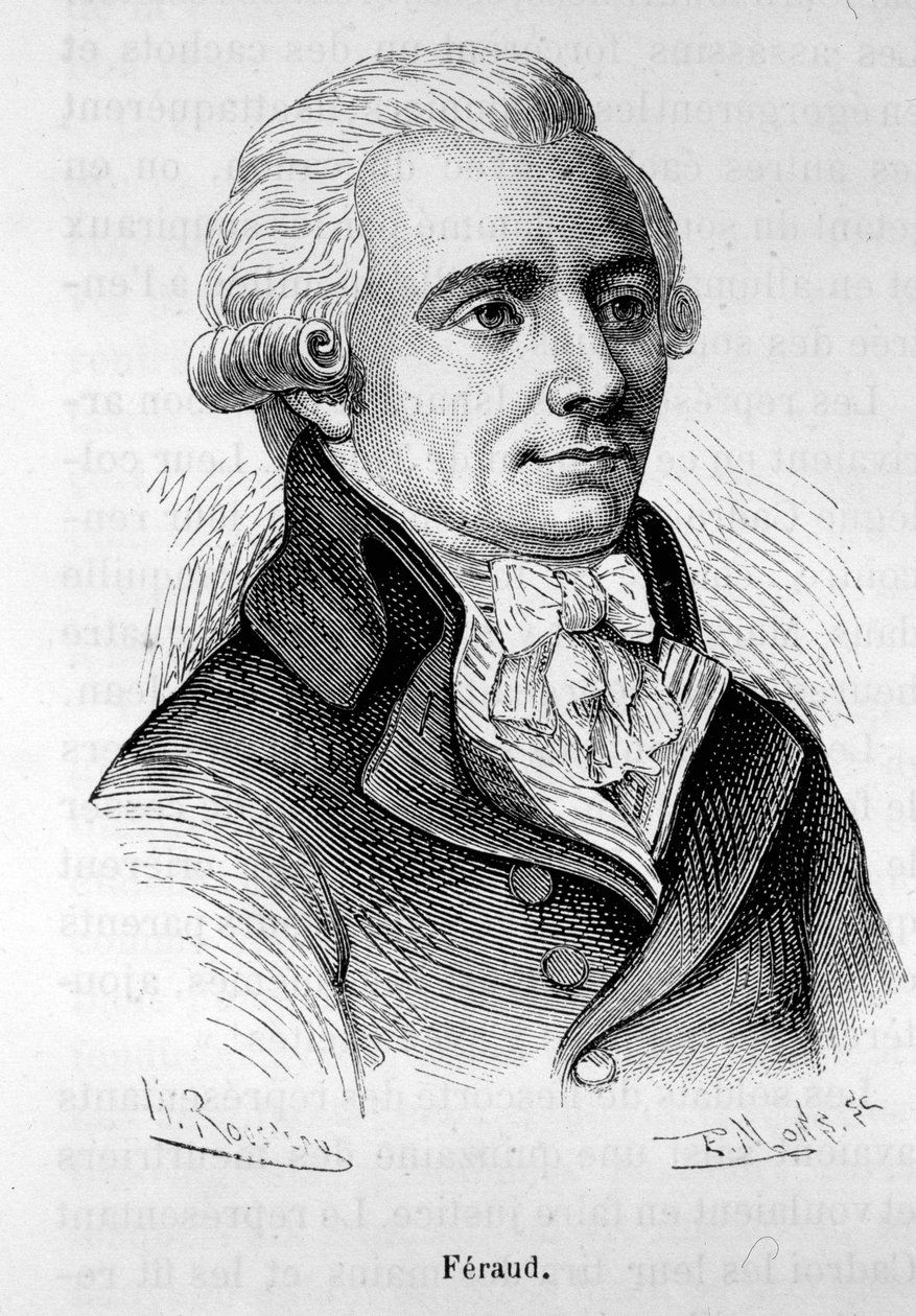 Portret Jeana Ferauda (lub Ferrauda), francuskiego polityka (1764-1795) - w "L