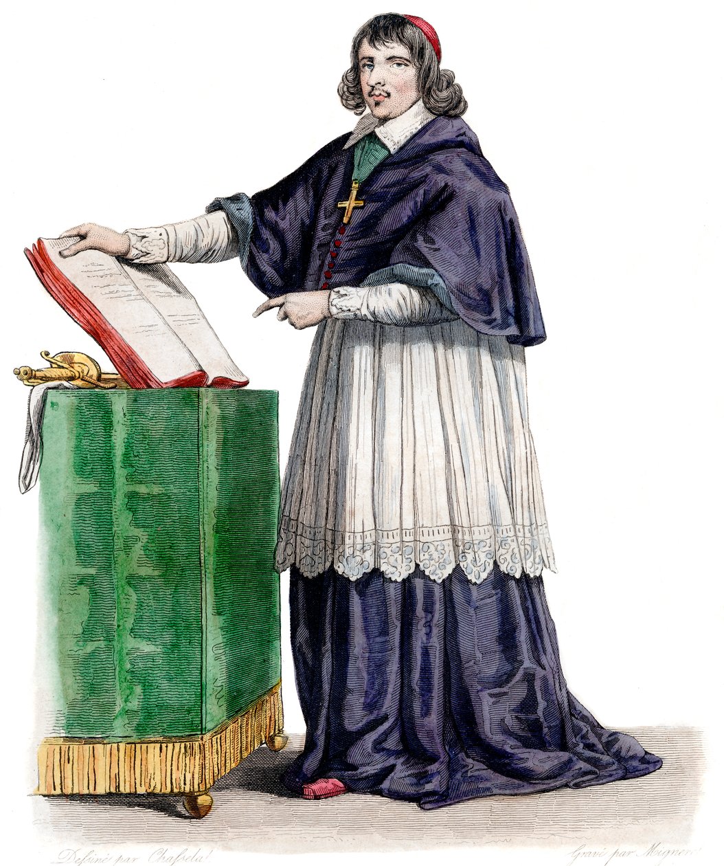 Portret Jeana Francois Paul de Gondi (Gondy) (1614-1679), kardynała de Retz, francuskiego biskupa koadiutora. autorstwa French School