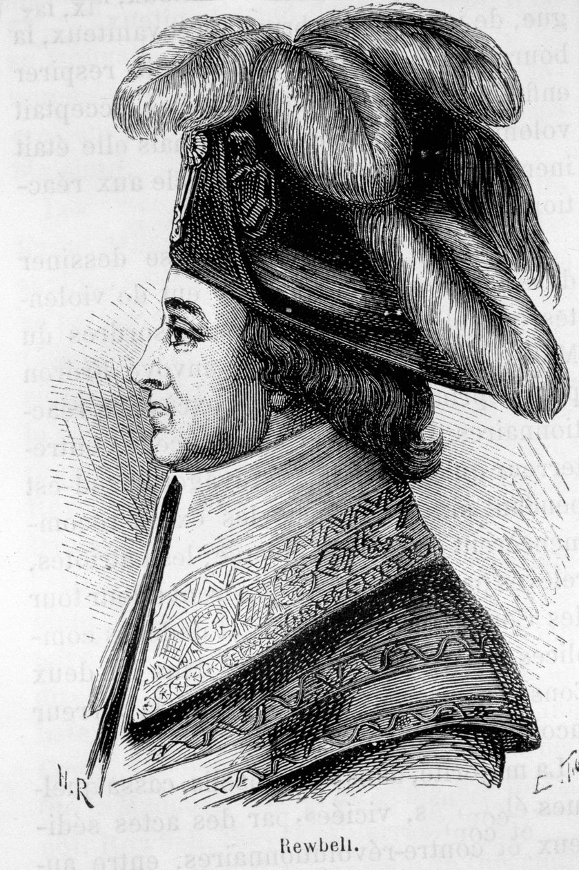 Portret Jean François Rewbell (lub Reubell), francuskiego polityka (1747 - 1807) - w "L