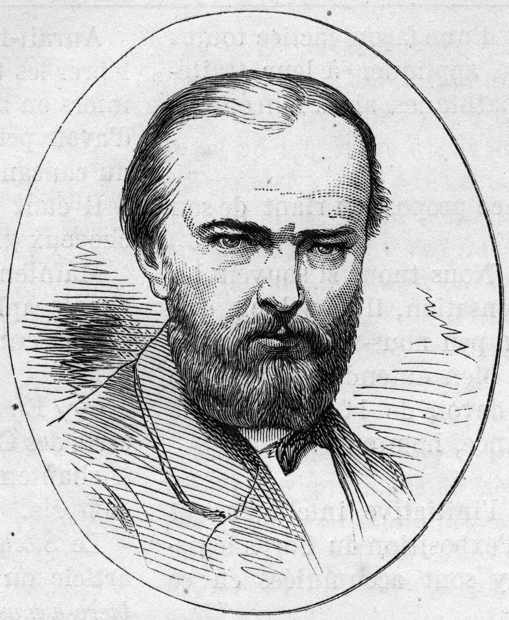 Portret Jeana Jacquesa Hennera (1829-1905), francuskiego malarza. Grawer w „”Le Monde Illustré””n°890 z dnia 2 maja 1874 r. autorstwa French School