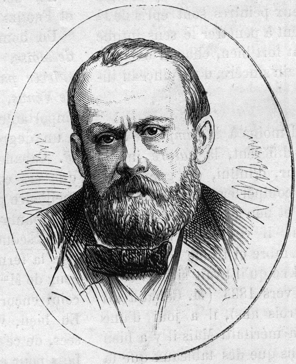 Portret Jeana Josepha Perrauda (1819/1821-1876), francuskiego rzeźbiarza. Grawer w „”Le Monde Illustré””n°890 z dnia 2 maja 1874 r. autorstwa French School