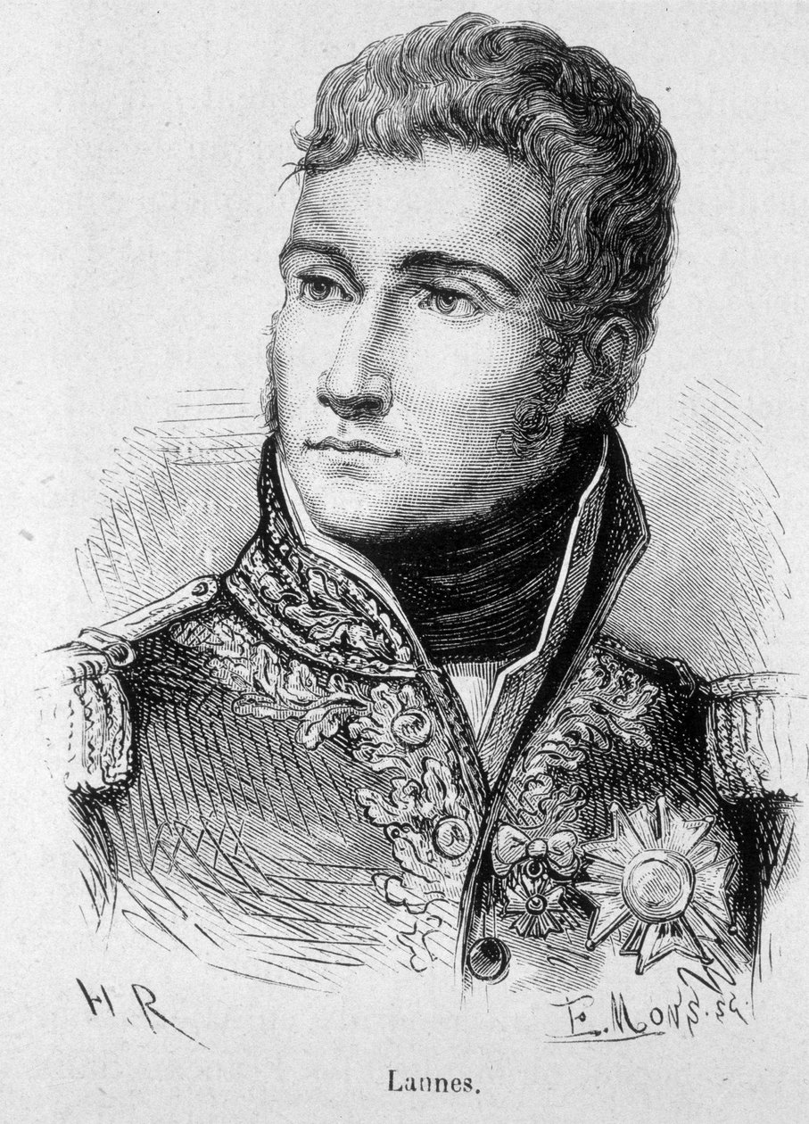 Portret Jeana Lannesa, księcia Montebello, marszałka Francji (1769 - 1809) - w „Historii Francji” Henri Martina autorstwa French School